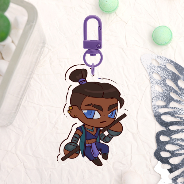 Beau Clear Acrylic Keychain