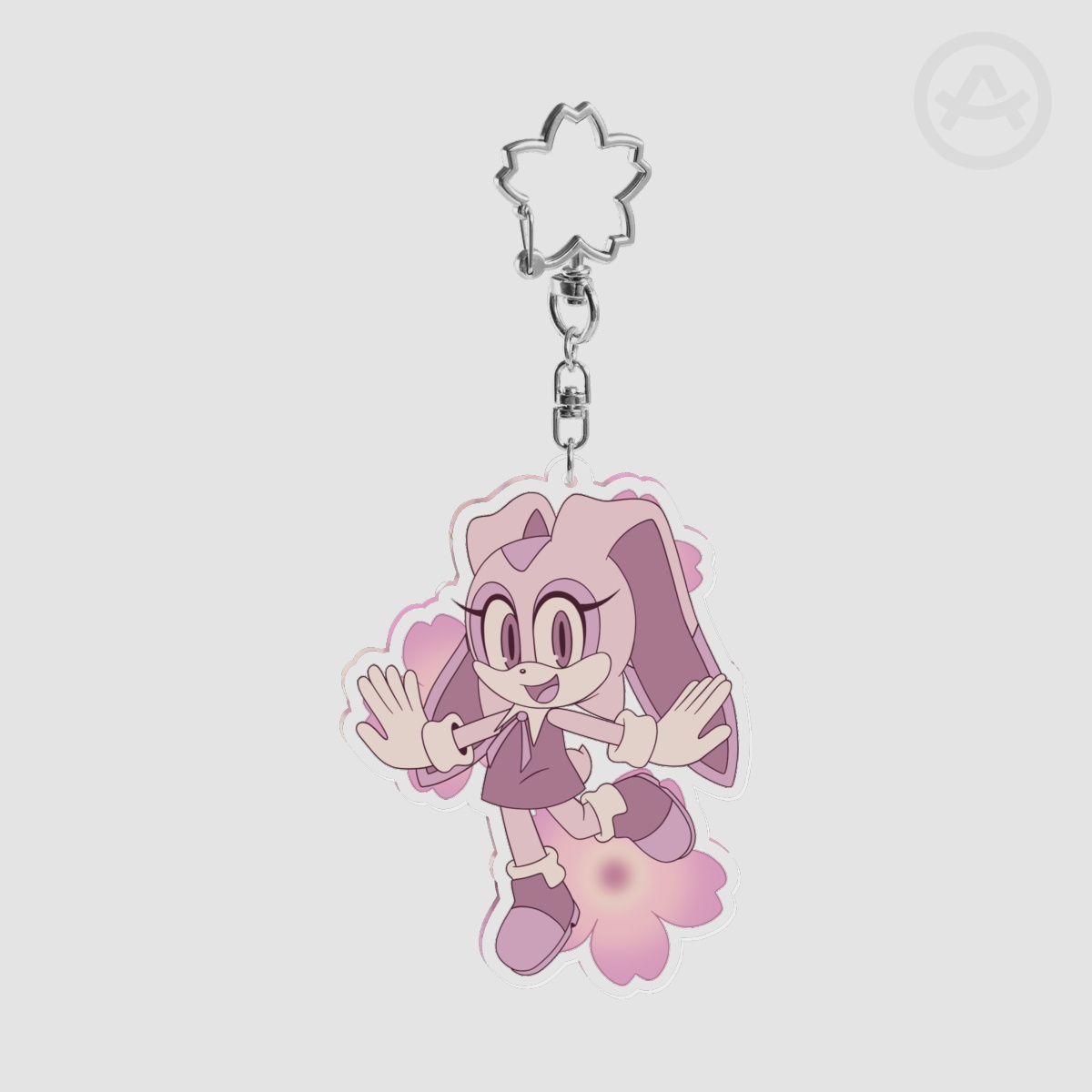 Spring Sakura Cream - Clear Acrylic Keychain