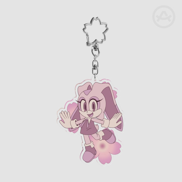 Spring Sakura Cream - Clear Acrylic Keychain