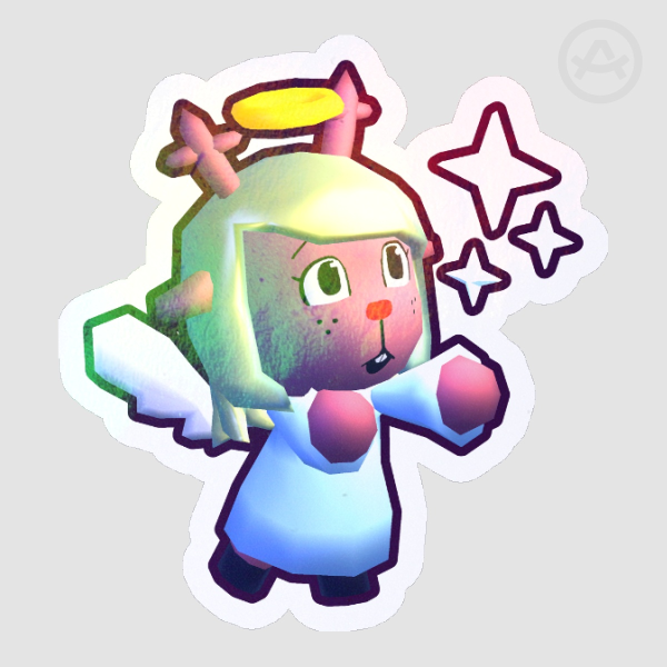 [DELTARUNE] Low Poly Noelle - Holographic Sticker
