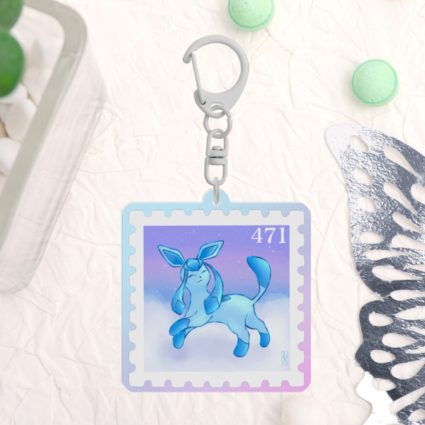 [471] Glaceon - Pokemon Stamp Collection Keychain