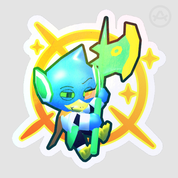 [DELTARUNE] Low Poly Berdly - Holographic Sticker