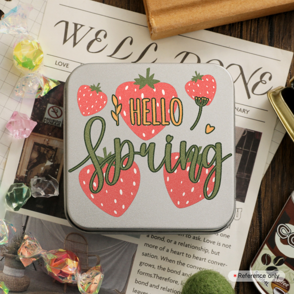 Strawberry Spring Metal Storage Box