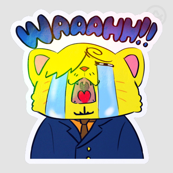 Nyanji WAH cry Die Cut Sticker