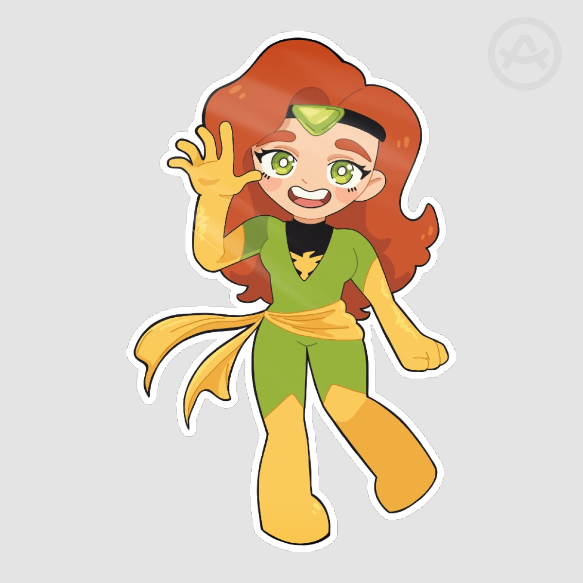 Jean Grey Chibi Sticker 3in