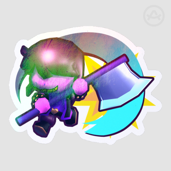 [DELTARUNE] Low Poly Susie - Holographic Sticker