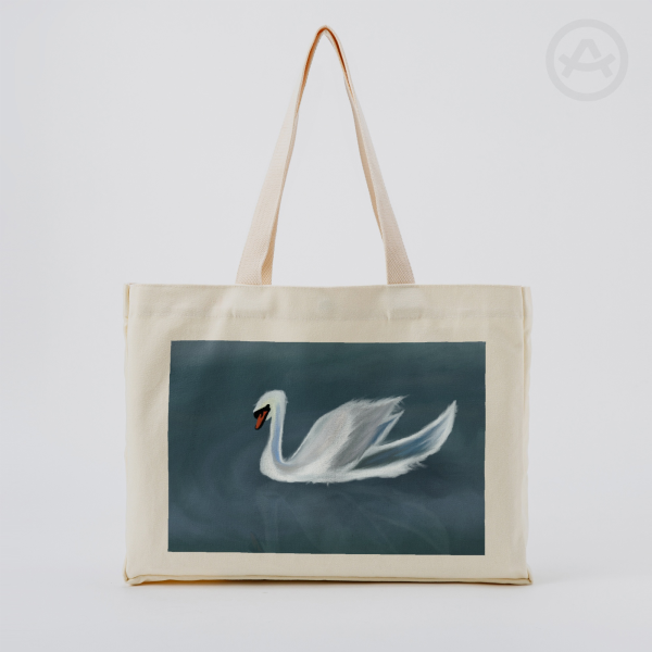 Swan of the night Tote Bag - 16.9″x12.6″x3.1″(43x32x8cm)