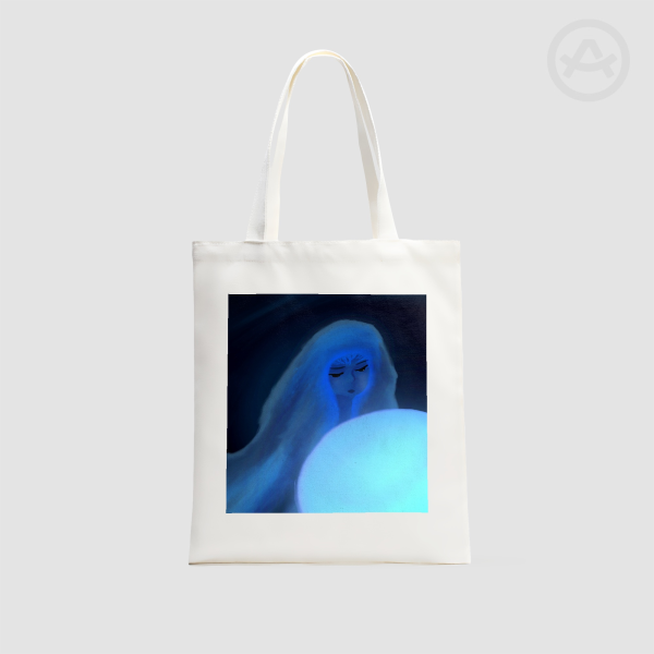 Lady of the Moon Canvas Tote Bag