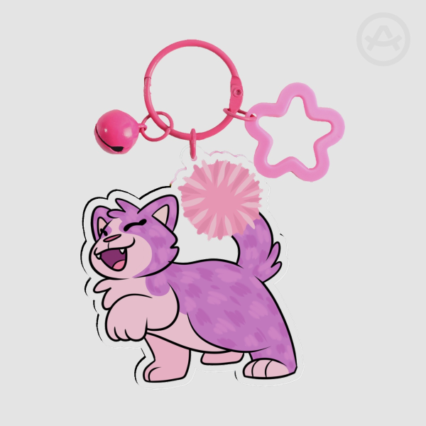 Webkinz PomPom Kitty Keychain