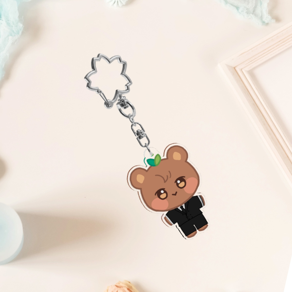 Ateez Aniteez JJongbear Acrylic Keychain Crazy Form