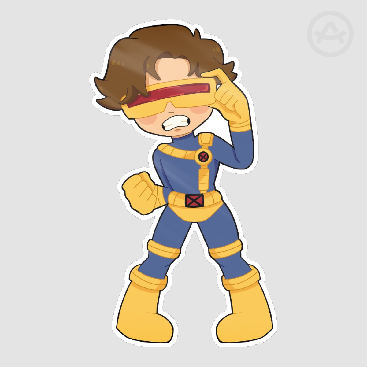 Scott Summers Chibi Sticker 3in
