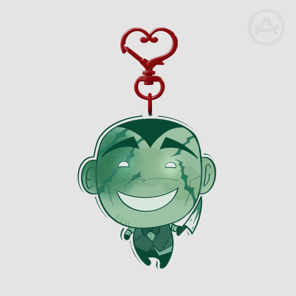 GREEN GLUSKIN KEYCHAIN