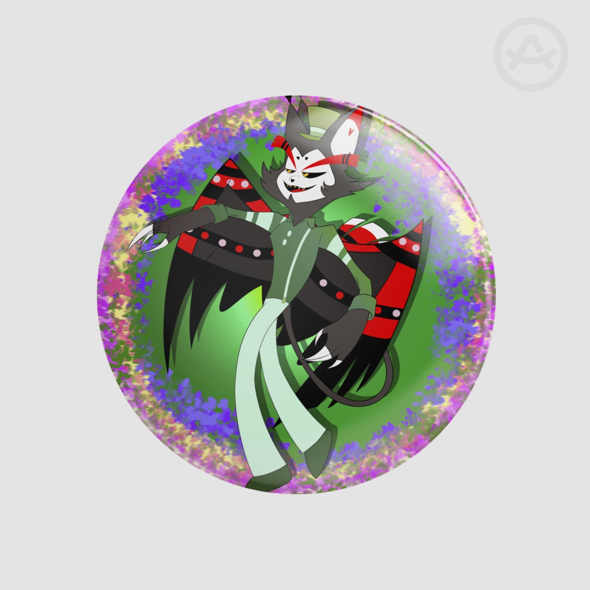 Spring Themed Husk Button Pin