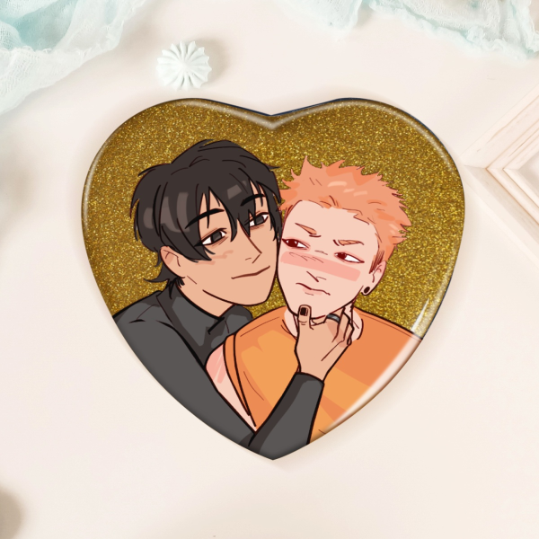 19Days Heart Shape Holographic Badge