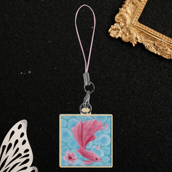 Mini Painting Wood Keychain