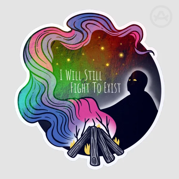 Fight To Exist Sticker - Bi