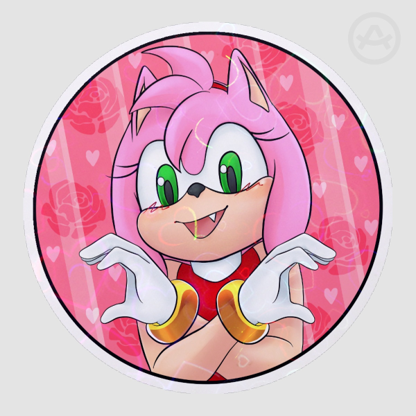 Amy Heart Sticker