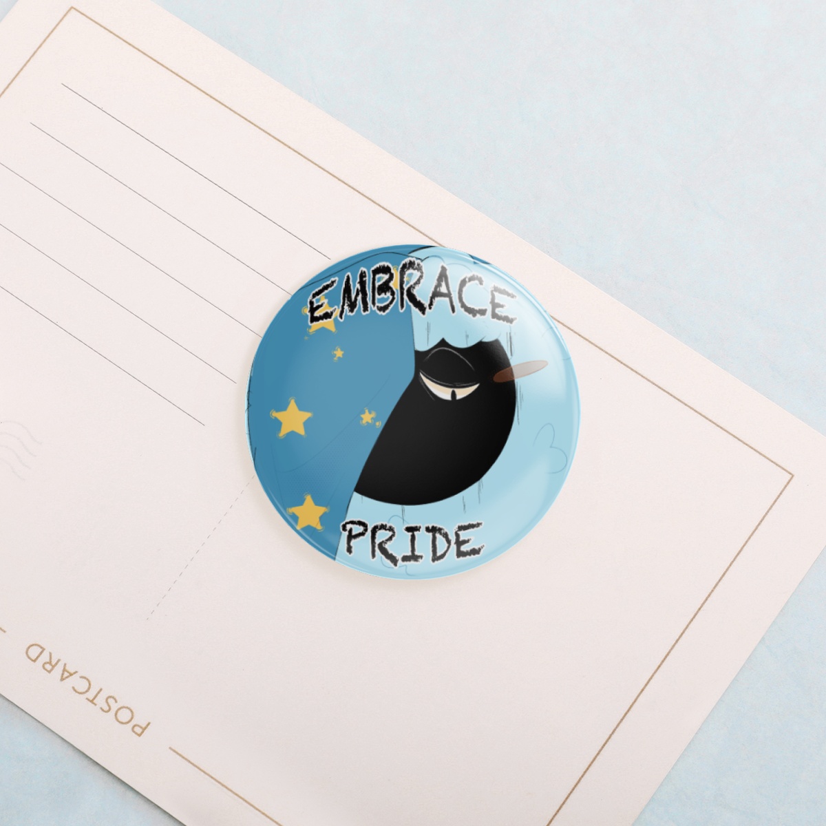 Embrace Pride !! (Round Dozer Button Pin)