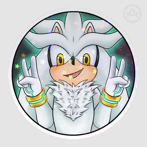 Silver Heart Sticker