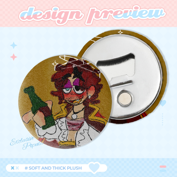 Drunk Once Jose Fridge Magnet and Bottle Opener