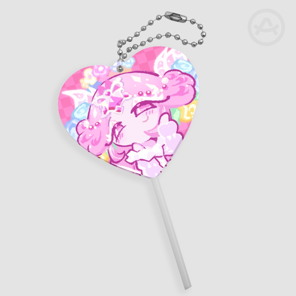Eternal Sugar Cookie Heart Lollipop Keychain