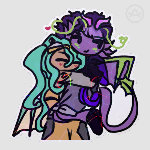 [Starbound SMP] Piercing Ink Hugging Die Cut Sticker