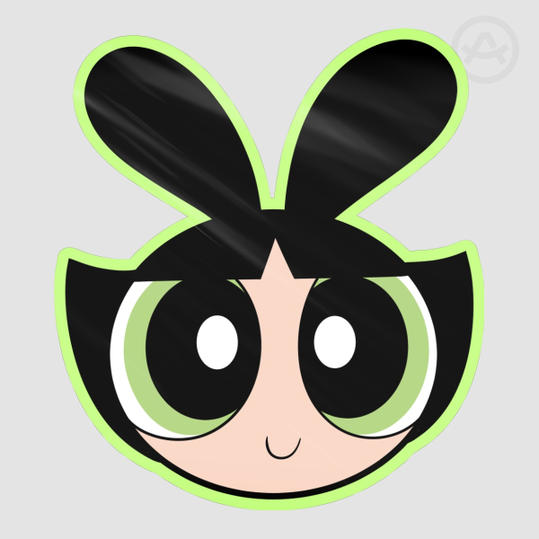 Black Rabbit Buttercup Sticker