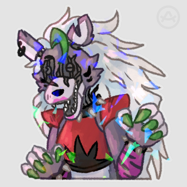 Shattered Roxy Holographic Sticker