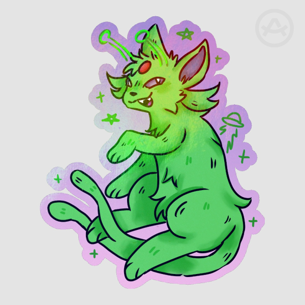 Shiny Alien Espeon Holo Sticker