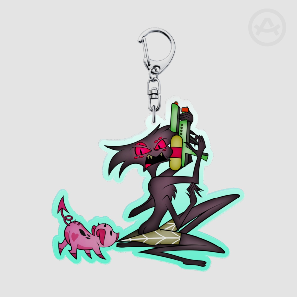 Arackniss’s Summer Surprise (Colored Edge Acrylic Keychains)