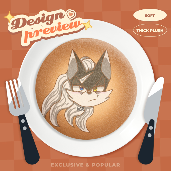 Infinite Sonic Plush Pancake/Biscut Badge/button pin