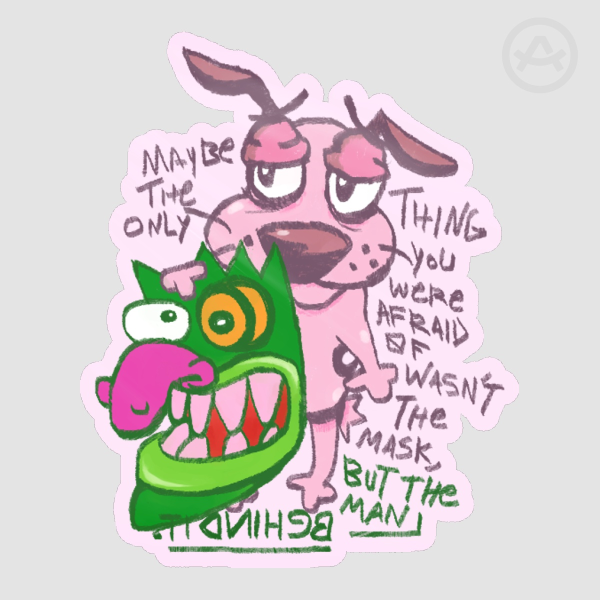 Courage the Cowardly Dog Sticker