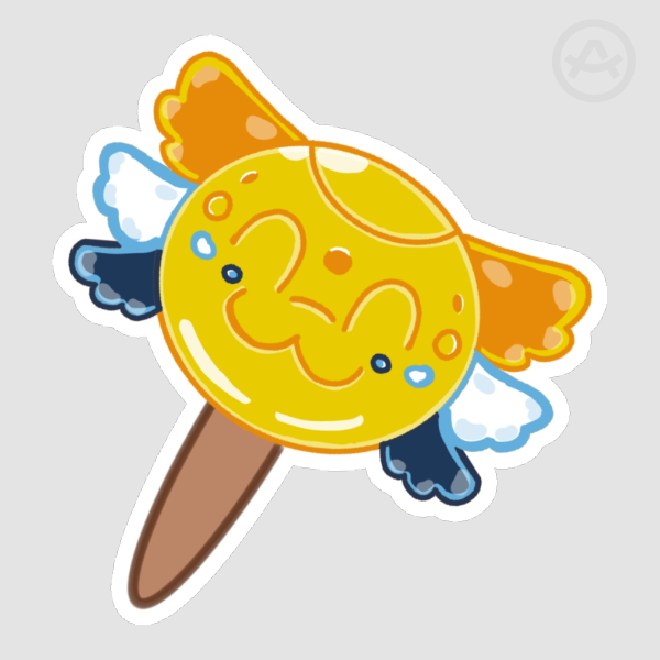 Popsicle axolotl aroace Pride Sticker