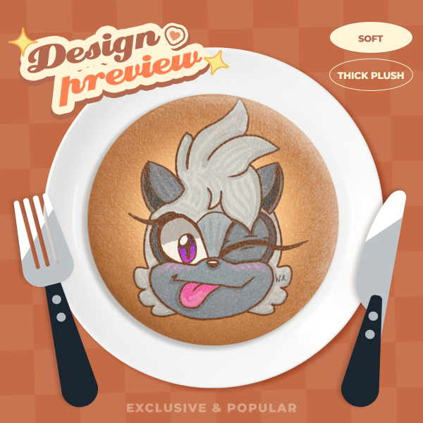 Tangle Sonic Plush Pancake/Biscut Badge/button pin