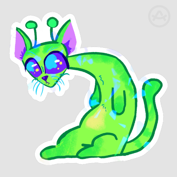 Alien Cat Sticker