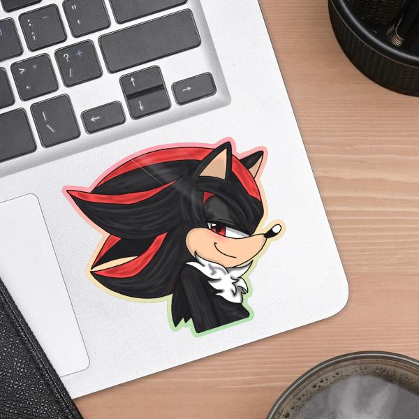 Shadow The Hedgehog Sonic Colored Edge Die Cut Sticker