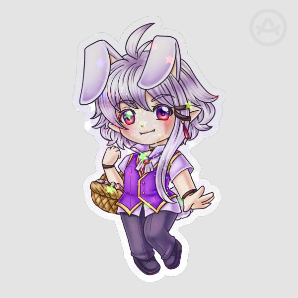 Drystan bunny Die Cut Stickers