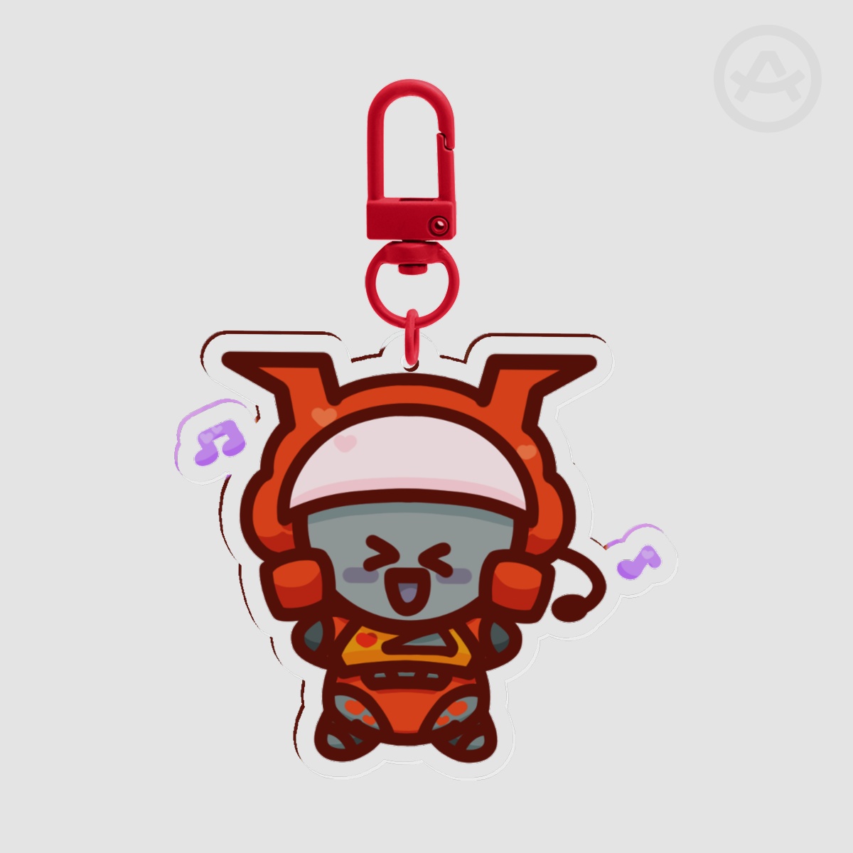 Blaster Pebble Keychain