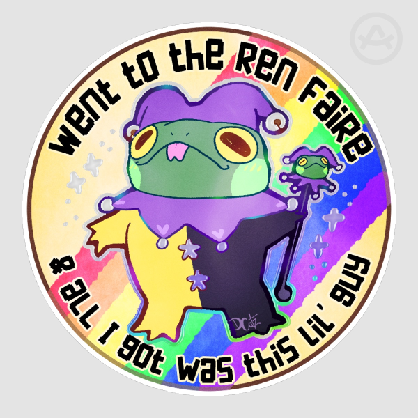 Foil Sticker - Ren Faire Frog