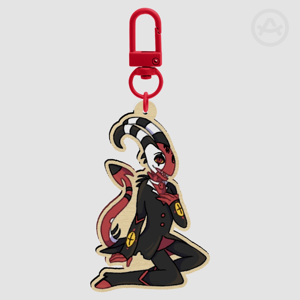 Blitzo Wooden Keychain Charm