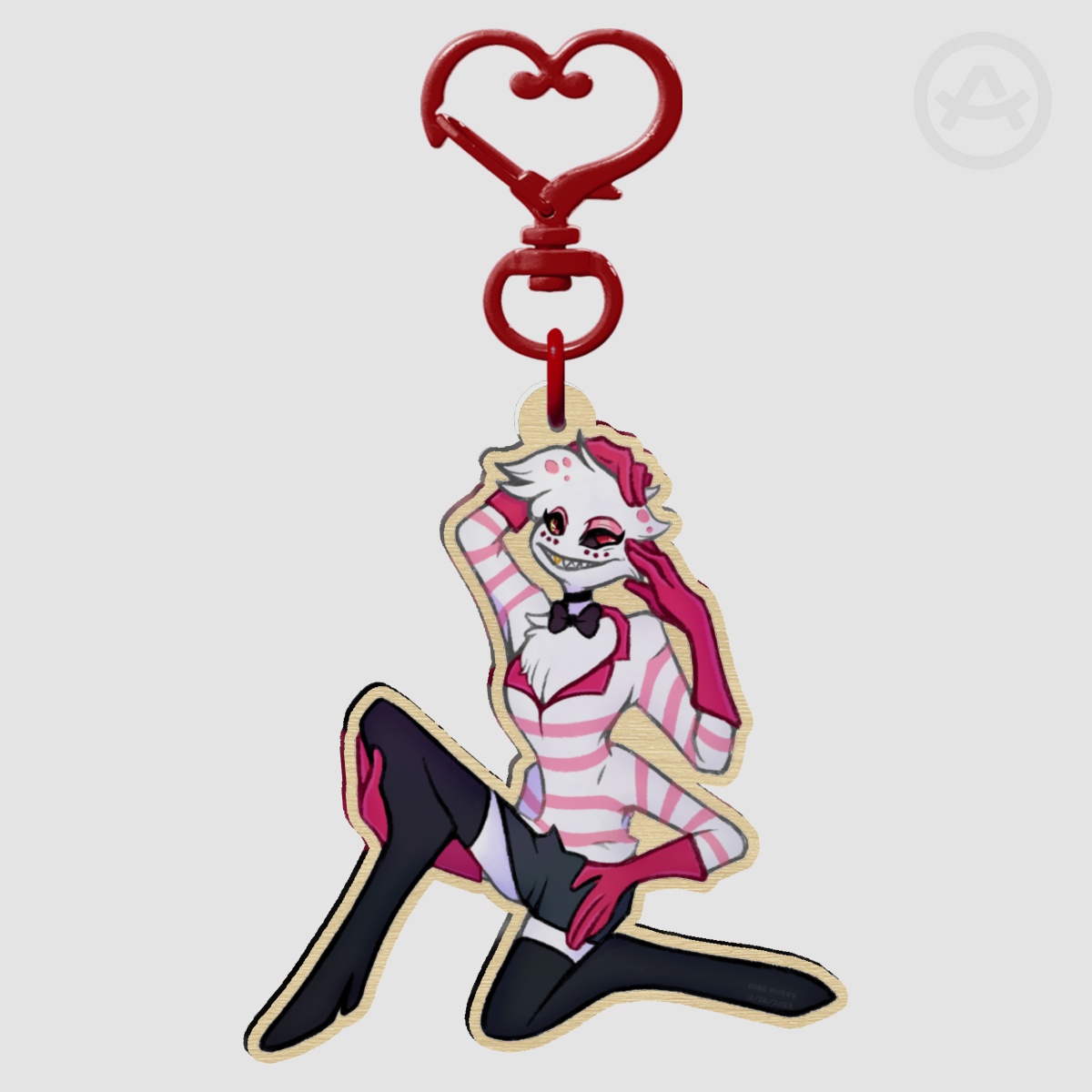 Angel Dust Wooden Keychain Charm