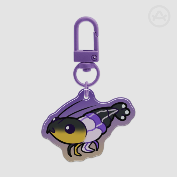 Nonbinary Shrimpride | Epoxy Clear Acrylic Keychains