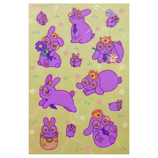 Bunnyway sticker sheet