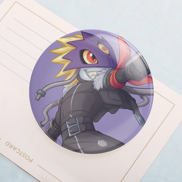 Beelzemon Round Badge (Button Pin)