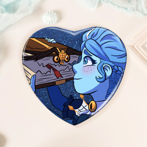 Blue Frankelda & Herneval Heart Shaped Badge