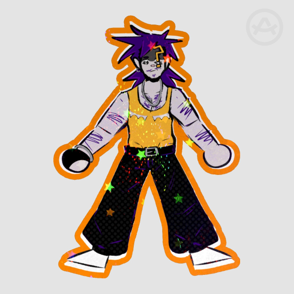 Mr Complex ver. 1 Colored Edge Die Cut Sticker