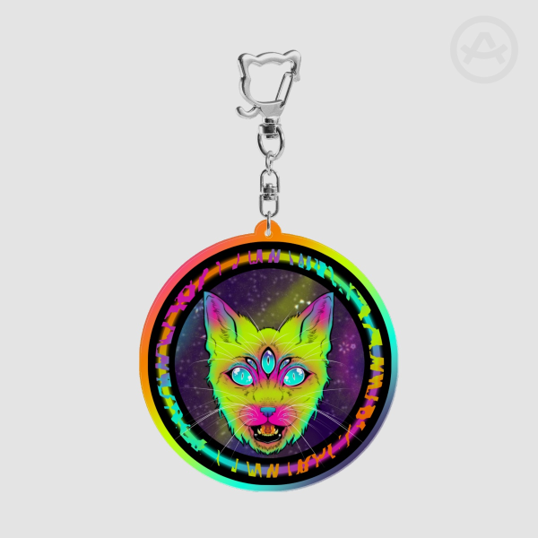 Alien Space Cat Keychain