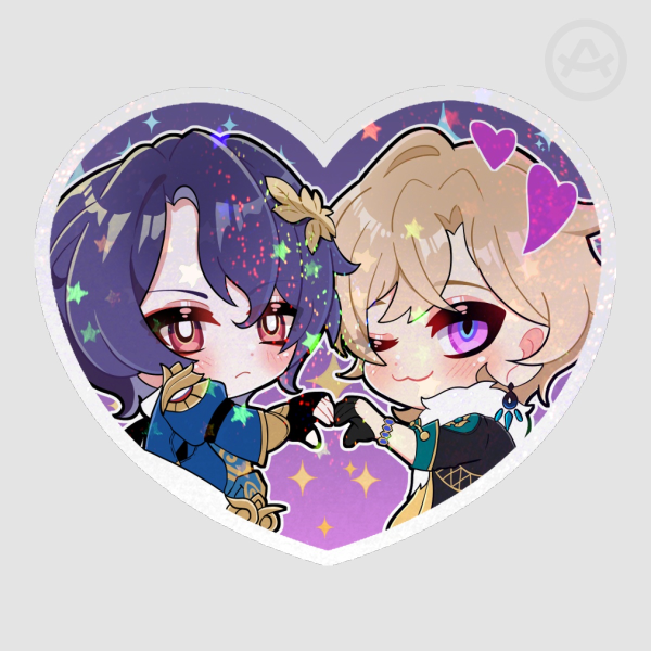 RATIORINE HEART GLITTER HOLO STICKER