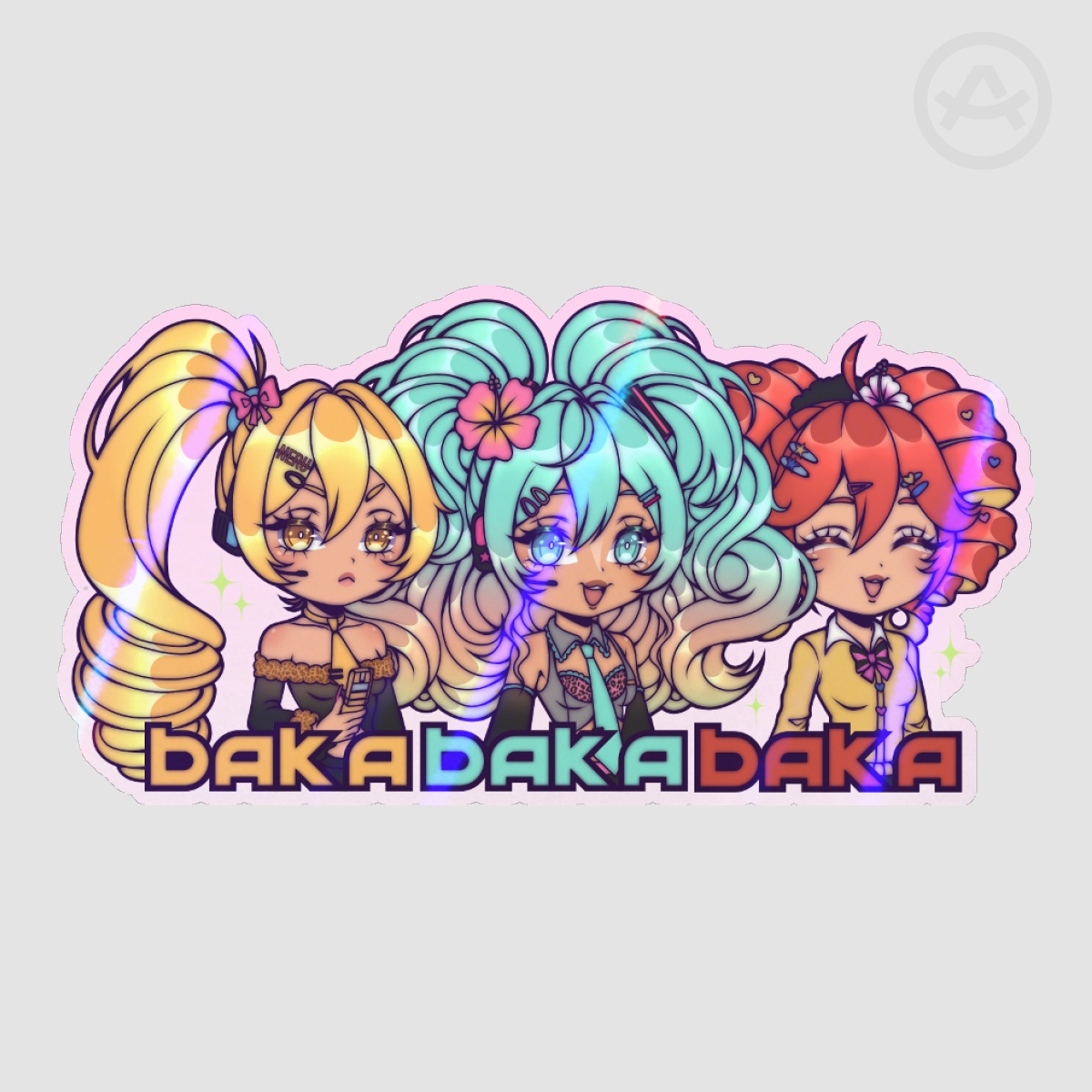 Triple Baka - Miku, Neru, Teto | Holo Sticker