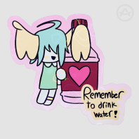 Harper's Reminders: Drink Water! Die Cut Sticker